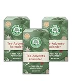 LEBENSBAUM Bio Tee Adventskalender 2024, 24 Bio-Tees für die Adventszeit, 3er Set Adventskalender mit je 24 Teebeuteln