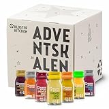 Kloster Kitchen Bio Ingwer Shots Adventskalender 2024 - Weihnachtskalender mit 35 Shotportionen - Hochwertige Bio-Getränke als Geschenk für Männer und Frauen - vegan & bio