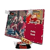 PhotoFancy - Foto Adventskalender mit Schokoladen-Pralinés von Toblerone 'Tiny' - Personalisierter Adventskalender mit eigenem Bild bedruckt - Design 'Zweige Collage'