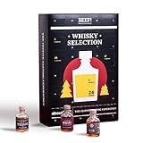BEEF! Whisky Adventskalender 2023 von aboutfood (ehemals Foodist) mit exklusiven Whiskeys aus Europa - Geschenk-Set 24 x 50ml Miniaturflaschen inkl. Tasting-Guide Geschenk für Männer und Frauen