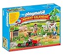 PLAYMOBIL Adventskalender 70189 Auf dem Bauernhof mit zahlreichen Figuren, Tieren und Zubehörteilen hinter jedem Türchen inkl. Baunhofdiorama, 76-teilig, Ab 4 Jahren