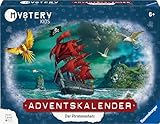 Ravensburger 20186 - Mystery Kids Adventskalender - Der Piratenschatz - Rätsel-Adventskalender für Kinder ab 6 Jahren - 24 Rätsel für EXIT-Begeisterte