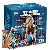 Bodylab24 Riegel Adventskalender 2024, Fitness Adventskalender mit 24 Protein-Riegeln und Energy-Riegeln von Top-Marken, High Protein Snacks für Männer und Frauen