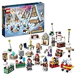 LEGO 76418 Harry Potter Adventskalender 2023, Weihnachtskalender mit 24 Geschenken inkl. 18 Hogsmeade Mini-Modelle und 6 Minifiguren wie Hermine Granger und Draco Malfoy, Spielzeug zu Weihnachten
