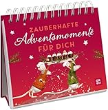 Zauberhafte Adventsmomente für dich: Kleines Buch zum Aufstellen mit liebevollen Gedanken für die Adventszeit | Versüße deine Adventszeit mit süßten Tieren, Sprüchen und Zitaten