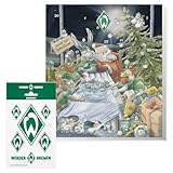 SV Werder Bremen Premium Adventskalender mit Poster Weihnachtskalender + Aufkleber 0000005402557