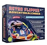 FRANZIS 67210 - Retro Flipper Adventskalender, In 24 Tagen zum eigenen, voll funktionsfähigen Flipper-Automaten, plastikfrei, für Kinder ab 8 Jahren