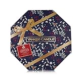 Yankee Candle Kranz-Adventskalender | Weihnachtsduftkerzen Geschenkset | 24 Teelichter & 1 Glas-Kerzenhalter | Countdown zur Weihnachtskollektion, Adventskranz, Mehrfarbig, Einheitsgröße, One size