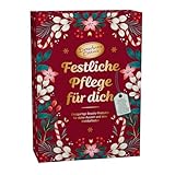 Dresdner Essenz Adventskalender 'Festliche Pflege für dich' - 24 Türchen mit Schaumbädern, Badesalzen, Handcremes und weiteren Badezusatz und Kosmetikprodukten