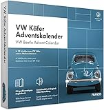 FRANZIS 67098 - VW Käfer Adventskalender, Metall Modellbausatz im Maßstab 1:43, inkl. Soundmodul und 52-seitigem Begleitbuch