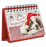 24 x Tierische Weihnachten: Postkarten-Adventskalender (Adventskalender für Erwachsene: Ein Aufstell-Buch)