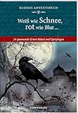 Kleines Adventsbuch: Weiß wie Schnee, rot wie Blut … 24 spannende Krimi-Rätsel und Quizfragen