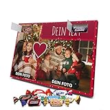 PhotoFancy - Foto Adventskalender mit Celebrations-Schokolade - Personalisierter Adventskalender mit eigenem Bild bedruckt - Design Schneefall Collage