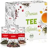 vinativo Premium BIO Tee Adventskalender 2023 | 24 hocharomatische Teesorten - ideal für eine kleine Auszeit im ganzen Jahr - Teekalender 2023 als Geschenk für Frauen und Männer geeignet