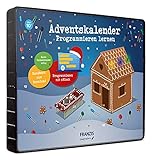 FRANZIS 67344 - Programmieren lernen Adventskalender, 24 Elektronikprojekte rund um ein selbst zu backendes Lebkuchen- oder Salzteighäuschen, für Kinder ab 10 Jahren