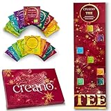 Creano Bio Tee Adventskalender - 27 Bio-Teebeutel - 54g - Kräutertee Geschenkset mit hochwertigem Golddruck - Limited Edition 2023*