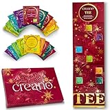 Creano Bio Tee Adventskalender - 27 Bio-Teebeutel - 54g - Kräutertee Geschenkset mit hochwertigem Golddruck - Limited Edition 2023*