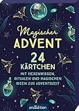 Magischer Advent: 24 Kärtchen mit Hexenwissen, Ritualen und magischen Ideen zur Adventszeit | Adventskalender-Kartenbox für Erwachsene in schönem Design