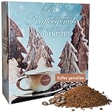 Kaffee Adventskalender 2023 - Weihnachtskalender mit 24 x Premium Kaffee gemahlen - 24 x 15g Kaffee Probierset Geschenkset - 360 g von Querfee