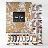 Wajos Adventskalender 2024, vegan: Der etwas andere Feinkost- & Gewürz-Adventskalender für Männer und Frauen, Weihnachtskalender Gold-Edition