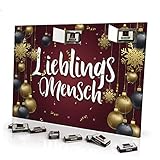 printplanet - Adventskalender Lieblingsmensch - mit Schokolade - Design Weihnachtskalender, Schoko-Adventskalender mit Spruch - 2024