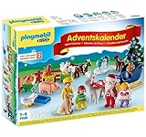 PLAYMOBIL1.2.3 Adventskalender 71135 Weihnacht auf dem Bauernhof, Adventszeit voller Überraschungen, Lernspielzeug für Kleinkinder, Spielzeug für Kinder ab 12 Monaten