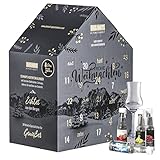 Schnaps- und Likör Adventskalender 2024 von Dolomiti - Geschenk-Idee für Genießer. Gin, Rum, Wodka und Wermut, Edelbrände, Schnäpse und Liköre. Schnaps Adventkalender