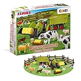 CRAZE Adventskalender Kinder CLAAS Spielzeug Adventskalender mit Bauernhof Figuren und Traktor, 24 Überraschungen, Adventskalender Jungen