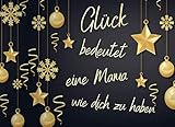 Glück bedeutet eine Mama wie dich zu haben: Adventskalender Gutscheinbuch / Gutscheinheft zum selbst ausfüllen mit 24 Gutscheinen / Geschenkidee für die beste Mama