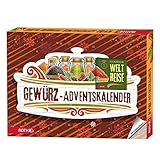 ROTH Gewürz-Adventskalender 2023 gefüllt mit 24 hochwertigen Kräutern und Kochbuch zum Kochen im Advent, Gewürzmischung-Kalender für die Adventszeit