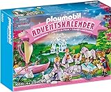 PLAYMOBIL Adventskalender 2021 - 70323 Königliches Picknick im Park mit zahlreichen Figuren, Tieren und Zubehörteilen hinter jedem Türchen sowie einem schwimmfähigen Boot, 128-teilig, Ab 4 Jahren