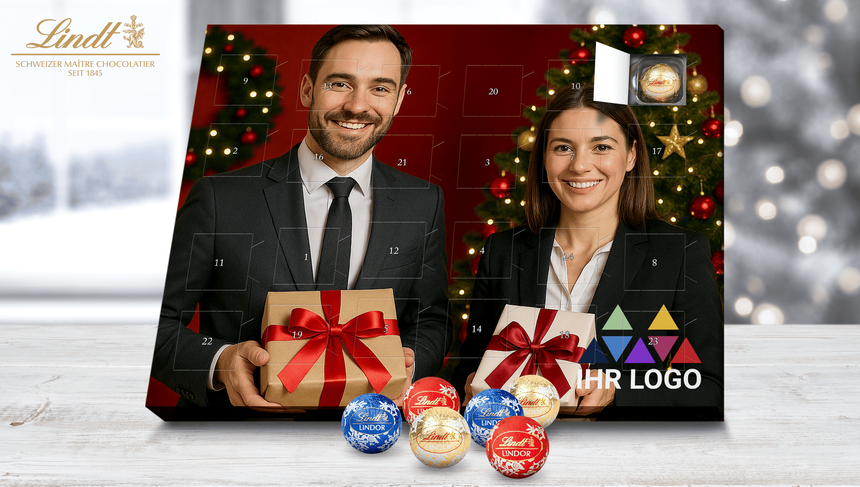 Adventskalender mit Logo