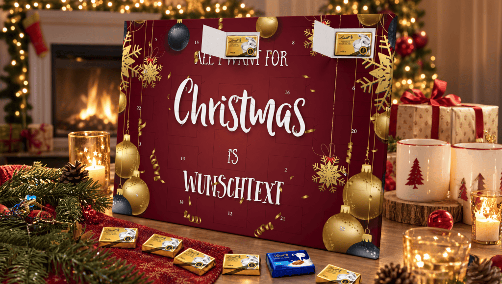 All i want for christmas Adventskalender mit Namen
