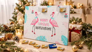 Personalisierter Adventskalender Flamingo